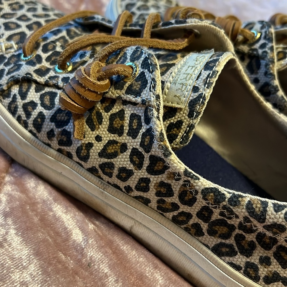 Womens Cheetah Leopard Print Sperrys - image 2